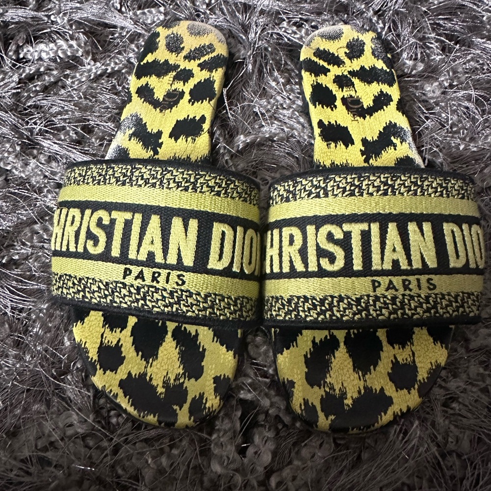 Dior Dway Slide In Chartreuse Lime Pop Mizza Embr… - image 5